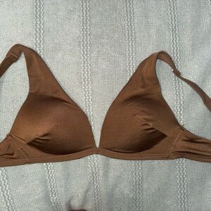 Brown Triangle Bikini Top